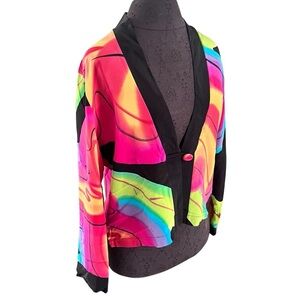 Linda Tilson Multicolored Silk Jacket Oversized Small
